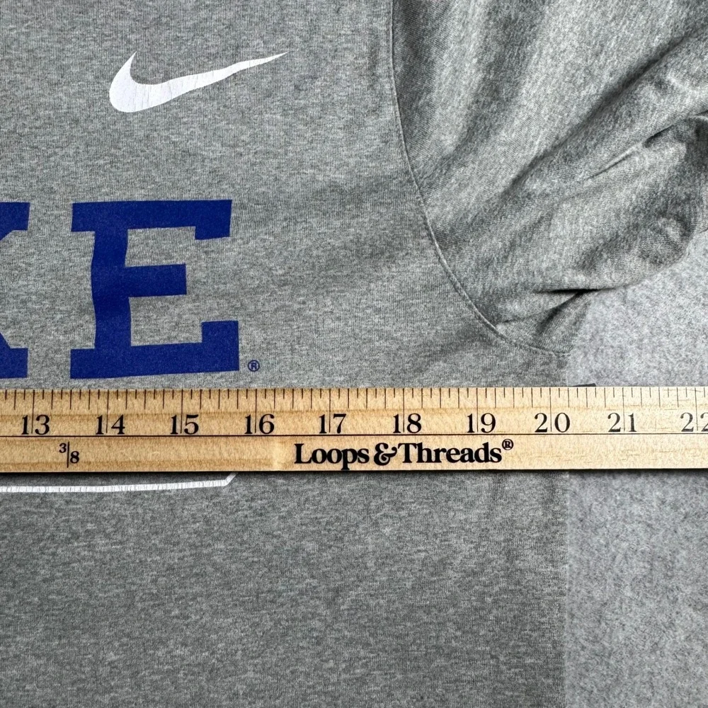 Nike Duke Track & Field T-Shirt Mens Large Gray Good Dri-FIT Legend SS Tee